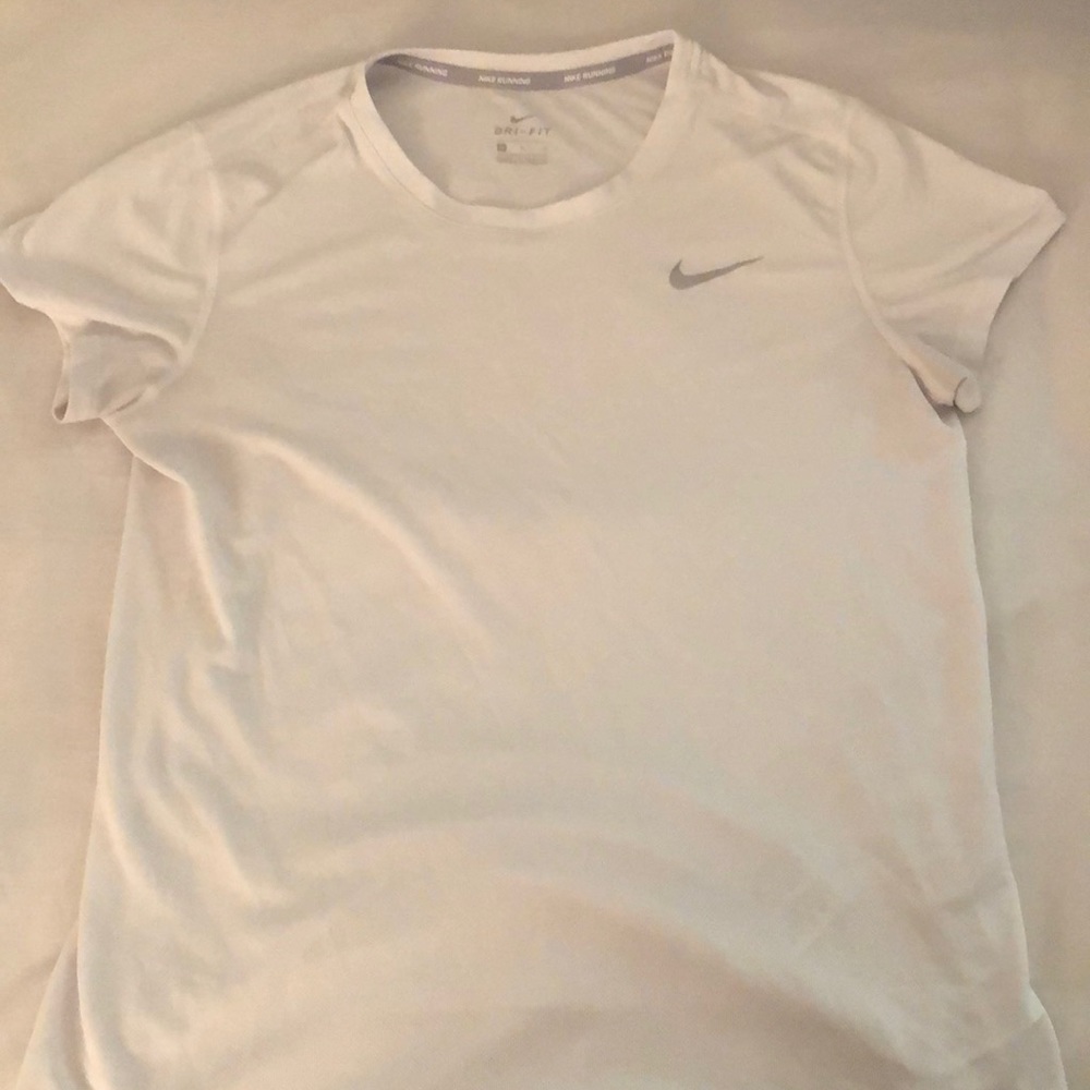 Nike Dri-Fit White Short Sleeved Shirt